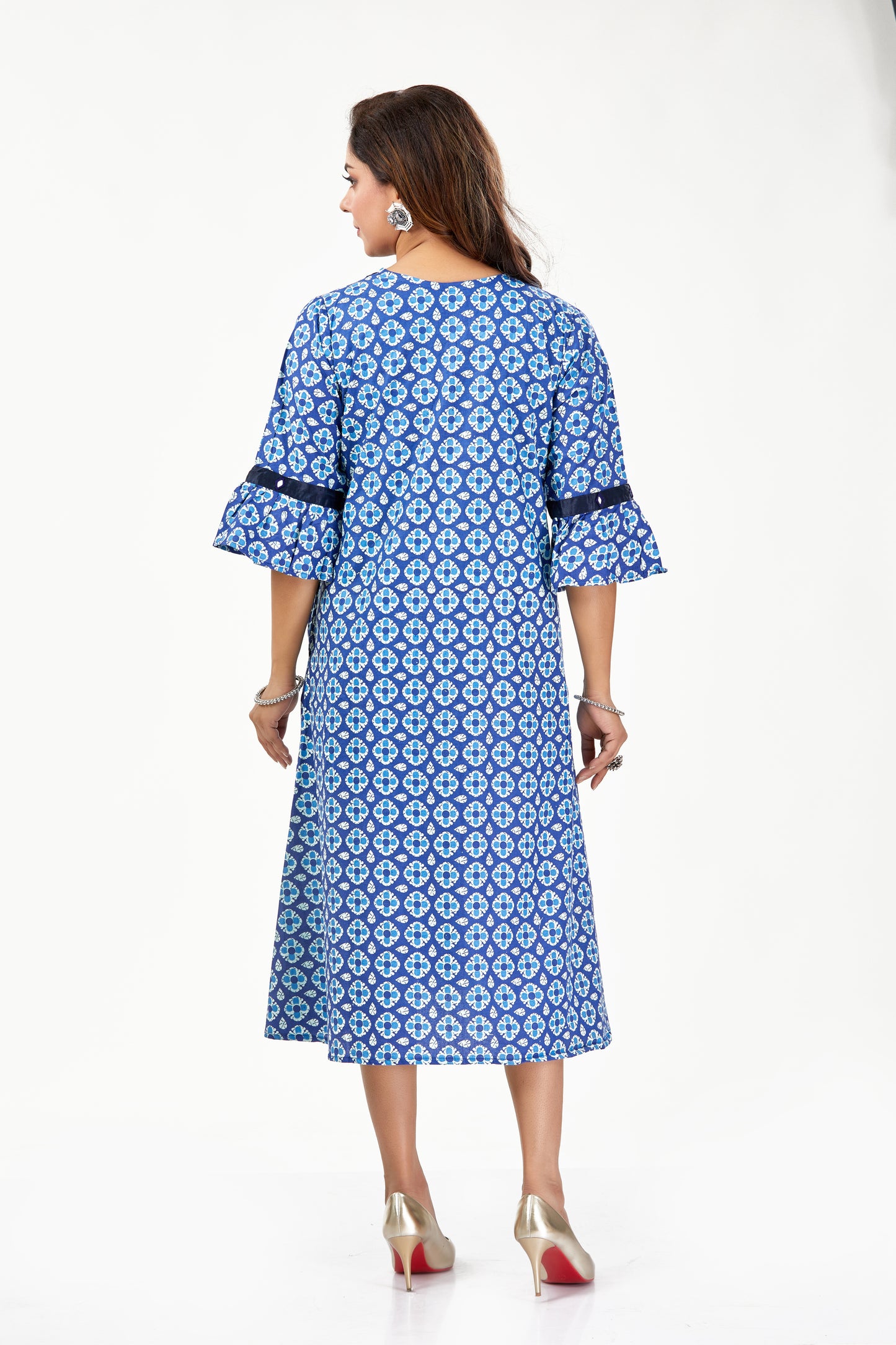 NavTarang – Blue Flower Dress