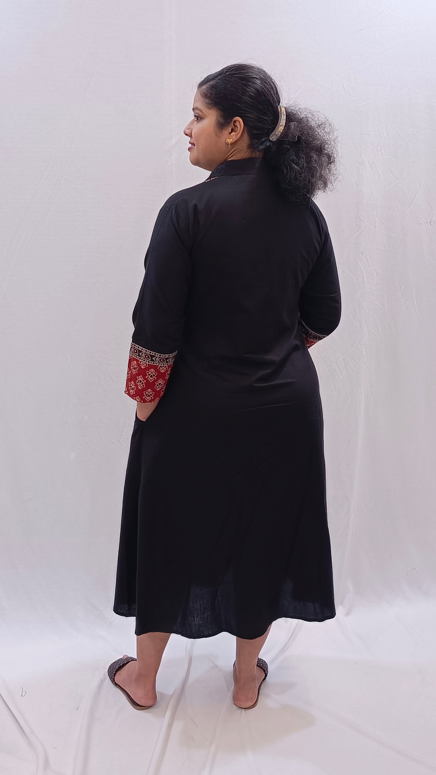 Kaveri – Cotton Fusion Dress - Black