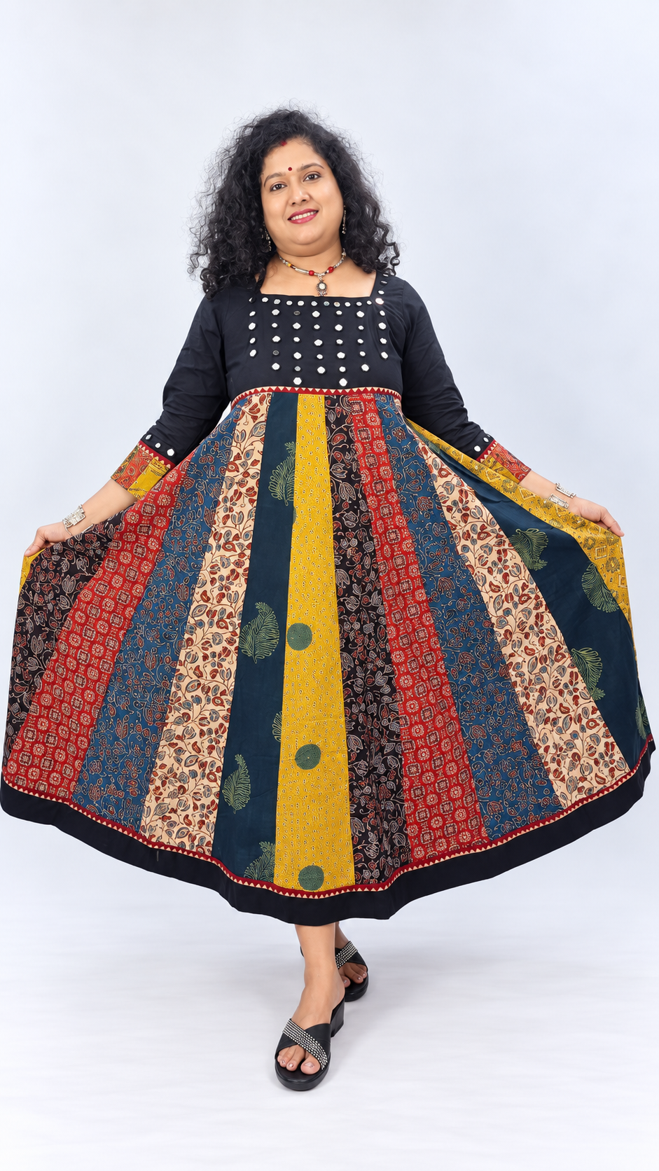 Rangeeli – Mirror Work Cotton Fusion Dress
