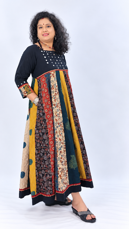 Rangeeli – Mirror Work Cotton Fusion Dress