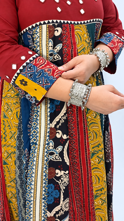 Rangeeli – Mirror Work Cotton Fusion Dress