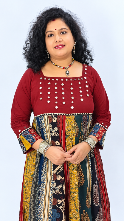 Rangeeli – Mirror Work Cotton Fusion Dress