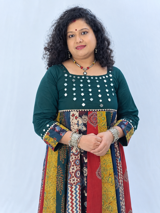 Rangeeli – Mirror Work Cotton Fusion Dress