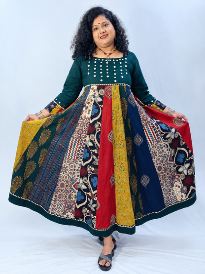 Rangeeli – Mirror Work Cotton Fusion Dress