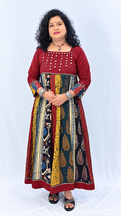 Rangeeli – Mirror Work Cotton Fusion Dress