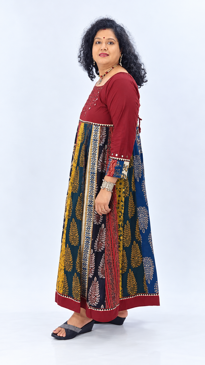 Rangeeli – Mirror Work Cotton Fusion Dress