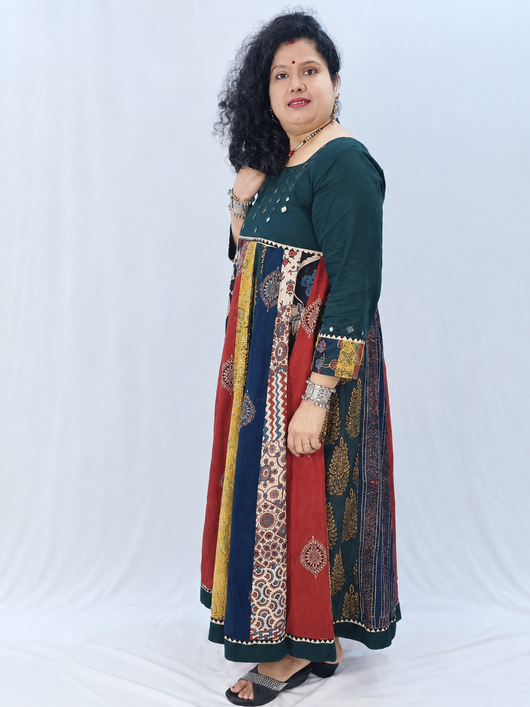 Rangeeli – Mirror Work Cotton Fusion Dress
