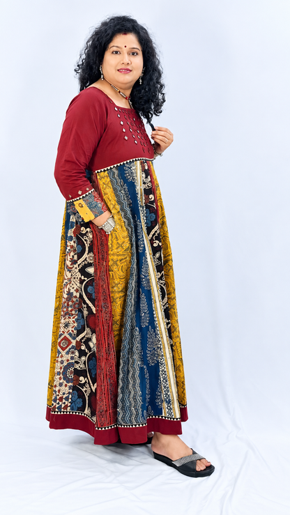 Rangeeli – Mirror Work Cotton Fusion Dress