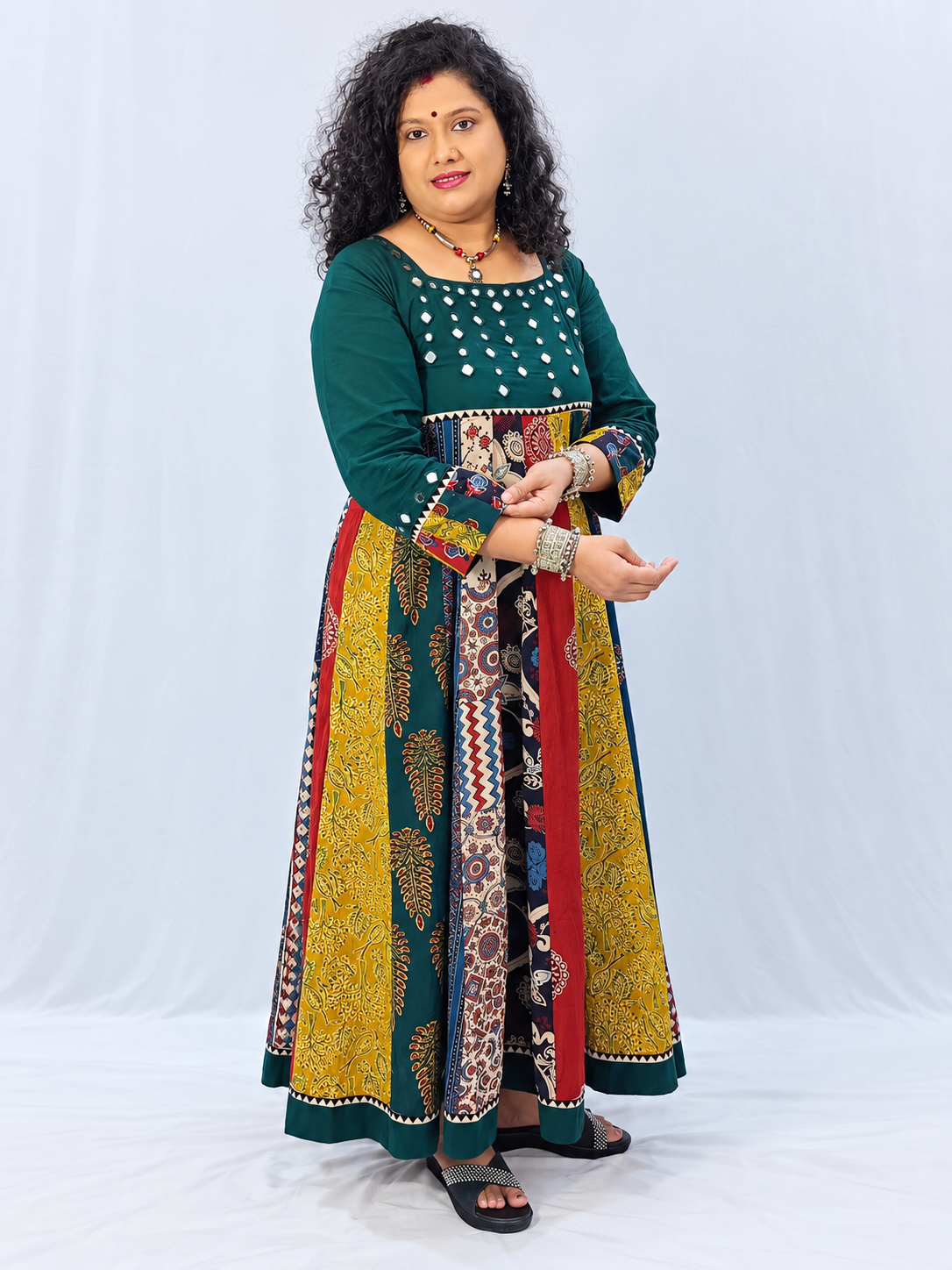 Rangeeli – Mirror Work Cotton Fusion Dress