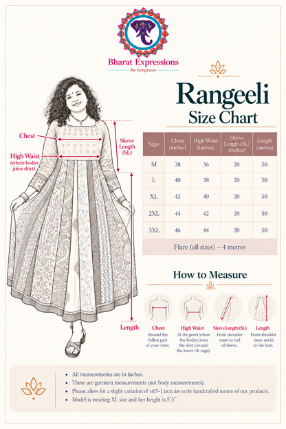 Rangeeli – Mirror Work Cotton Fusion Dress